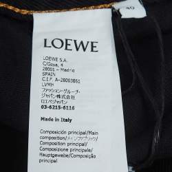 Pre Owned Loewe Black Denim Anagram Pocket Jeans M