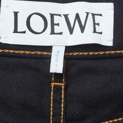 Pre Owned Loewe Black Denim Anagram Pocket Jeans M