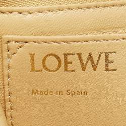 Loewe Beige Leather Pleated Goya Puffer Shoulder Bag