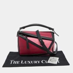 Loewe Tri Color Leather Small Puzzle Top Handle Bag
