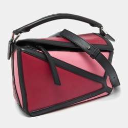 Loewe Tri Color Leather Small Puzzle Top Handle Bag