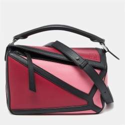 Loewe Tri Color Leather Small Puzzle Top Handle Bag