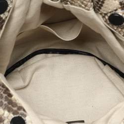 Loewe Brown/Beige Python Bounce Bucket Bag