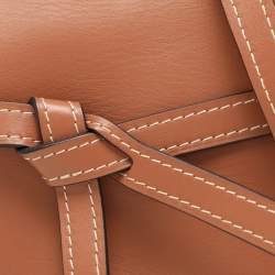 Loewe Brown/Beige Raffia and Leather Small Gate Shoulder Bag