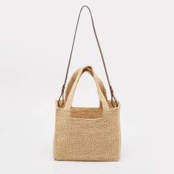 Loewe Natural Raffia Medium Font Tote