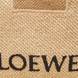 Loewe Natural Raffia Medium Font Tote