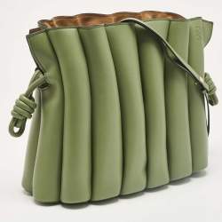 Loewe Rosemary Leather Ondas Flamenco Knot Shoulder Bag