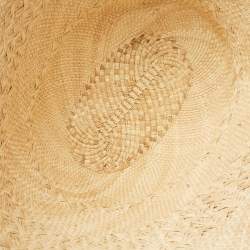 مملوكة مسبقًا Loewe Beige/Brown Raffia and Leather Large Anagram Basket Tote