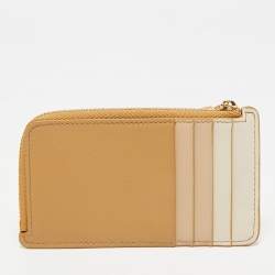 Loewe Beige Leather Puzzle Coin Card Holder