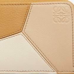 Loewe Beige Leather Puzzle Coin Card Holder