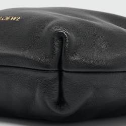 Pre Owned Loewe Black Leather Mini Flamenco Shoulder Bag