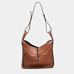 مملوكة مسبقًا Loewe Brown Leather Medium Hammock Shoulder Bag