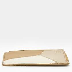 Pre Owned Loewe Multicolor Leather Puzzle Zip Card Holder