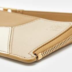Pre Owned Loewe Multicolor Leather Puzzle Zip Card Holder