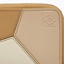 Pre Owned Loewe Multicolor Leather Puzzle Zip Card Holder