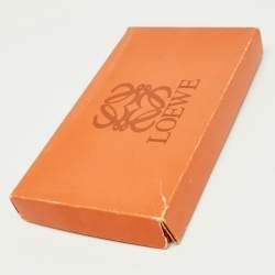 Pre Owned Loewe Brown Leather Anagram Long Wallet