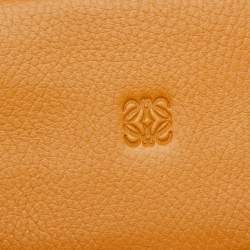 Pre Owned Loewe Brown Leather Anagram Long Wallet