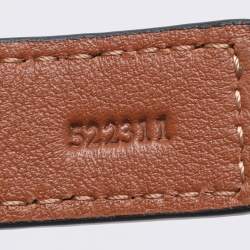 Pre Owned حقيبة دلو برباط لويفي قش وقماش بلون بيج/بني