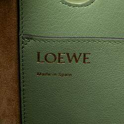 Pre Owned Loewe Green Small Smooth Calfskin Anagram Tote