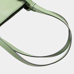 Pre Owned Loewe Green Small Smooth Calfskin Anagram Tote