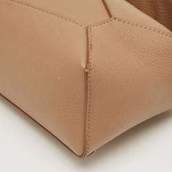 Pre Owned Loewe Brown Leather Mini Puzzle Shoulder Bag