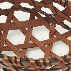 Pre Owned Loewe Candle Brown Leather Basket Bag