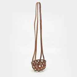 Pre Owned Loewe Candle Brown Leather Basket Bag