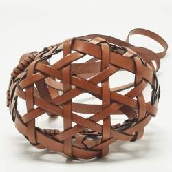 Pre Owned Loewe Candle Brown Leather Basket Bag