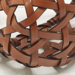 Pre Owned Loewe Candle Brown Leather Basket Bag