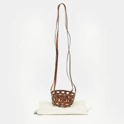 Pre Owned Loewe Candle Brown Leather Basket Bag