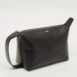 مملوكة مسبقًا حقيبة مكياج لويفي بازل جلد أسود