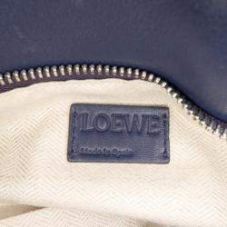 مملوكة مسبقًا حقيبة ساتشيل لويفي بزل صغيرة جلد العجل زرقاء