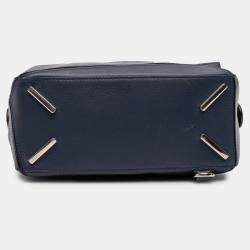 مملوكة مسبقًا حقيبة ساتشيل لويفي بزل صغيرة جلد العجل زرقاء