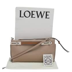 مملوكة مسبقًا حقيبة كتف لويفي ميسي جلد بني/بيج صغيرة