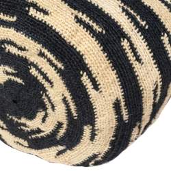 Pre Owned LOEWE Shigra Pattern Woven Straw Basket Bag