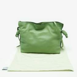 مملوكة مسبقًا Loewe Green Leather Flamenco Shoulder Bag