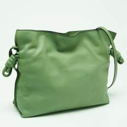 مملوكة مسبقًا Loewe Green Leather Flamenco Shoulder Bag