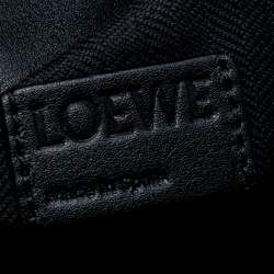 Pre Owned حقيبة كتف لويفي فلامنكو جلد لامع مجعد أسود بعقدة