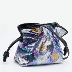 Loewe Multicolor Sequins And Leather Paula's Ibiza Flamenco Clutch