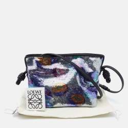 Loewe Multicolor Sequins And Leather Paula's Ibiza Flamenco Clutch