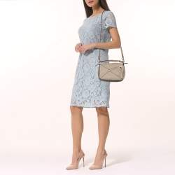 Pre Owned Loewe Beige Leather Small Puzzle Shoulder Bag