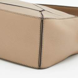 Pre Owned Loewe Beige Leather Small Puzzle Shoulder Bag