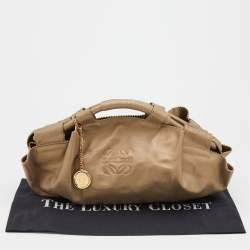 Loewe Metallic Gold Leather Aire Hobo