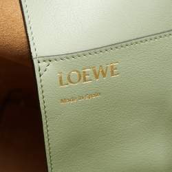 Loewe Green Leather Medium Anagram Tote