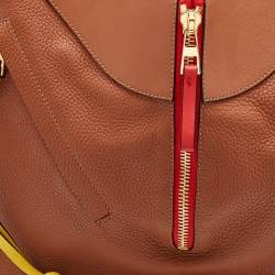 Pre Owned Loewe Brown/Blue Leather Medium Stars Hammock Shoulder Bag