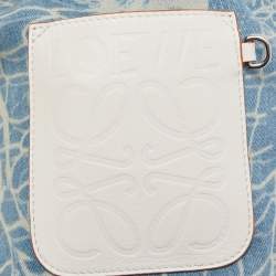 Pre Owned Loewe Blue Indigo/White Washed Denim Sailor Mermaid Mini Drawstring Bag