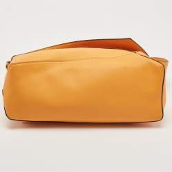 Loewe Orange Leather Puzzle Hobo 