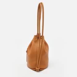 Loewe Tan Leather Small Sailor Drawstring Bag