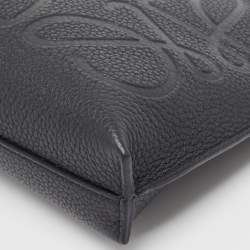 Pre Owned Loewe Black Leather Anagram T Pouch