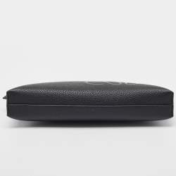 Pre Owned Loewe Black Leather Anagram T Pouch